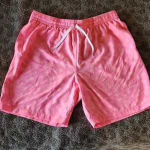 Chubbies Pink Palm Tree 7" Swim Trunks - XL (RARE)